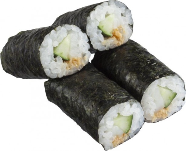 真イカと山わさびを巻いた「北海道産わさびの涙巻き」（税抜100円）は、さっぱりとした味わいでシメにもぴったり