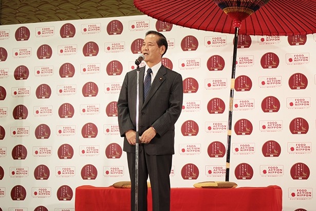 日本の食でおもてなしをしていくと語る西川公也農林水産相