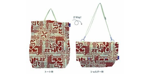 グラフィカルな柄がポイント。サポートROOTOTE(1500円)