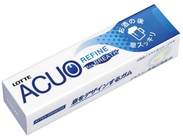 お酒はもちろん、香りの強い料理を食べた後にもぴったりな「ACUO REFINE(お酒の後で)」(想定小売価格・税抜130円前後)