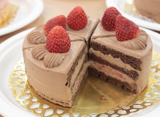 低糖質の「イチゴのチョコレートケーキ」