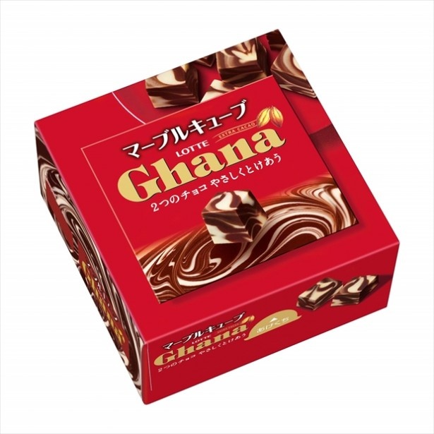 【写真を見る】2つのチョコがコラボした！「ガーナ マーブルキューブ」(税抜220円前後)も新発売