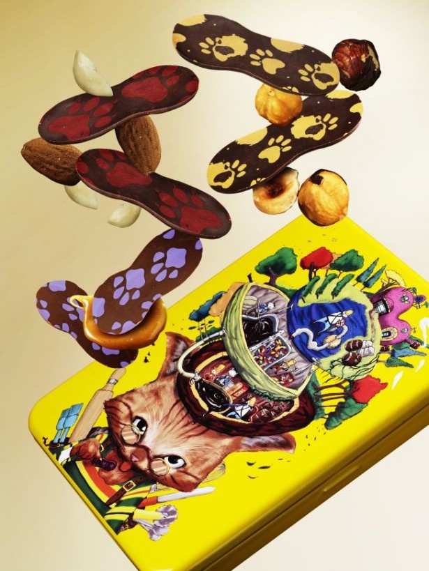 チョコレート工場に忍び込んだいたずら好きのネコをモチーフにした「The Story of Chocolate Factory」(2160円)