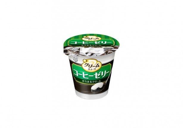 ほろ苦コーヒーゼリーと濃厚クリームが相性抜群な「クリームスイーツ コーヒーゼリー」(希望小売価格・税抜100円、レギュラー商品)