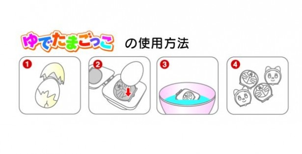 「ゆでたまごっこ」の作り方図