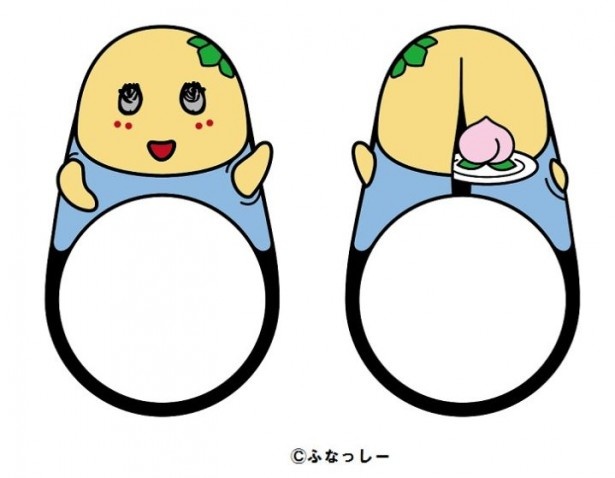 2015年1月1日(祝)から、原宿店と大阪梅田店で先行販売される「ふなっしーフラットリング」(全3種、税抜2500円)