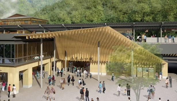 登山のあとは温泉でさっぱり！温浴施設の開業に合わせ駅舎もリニューアル