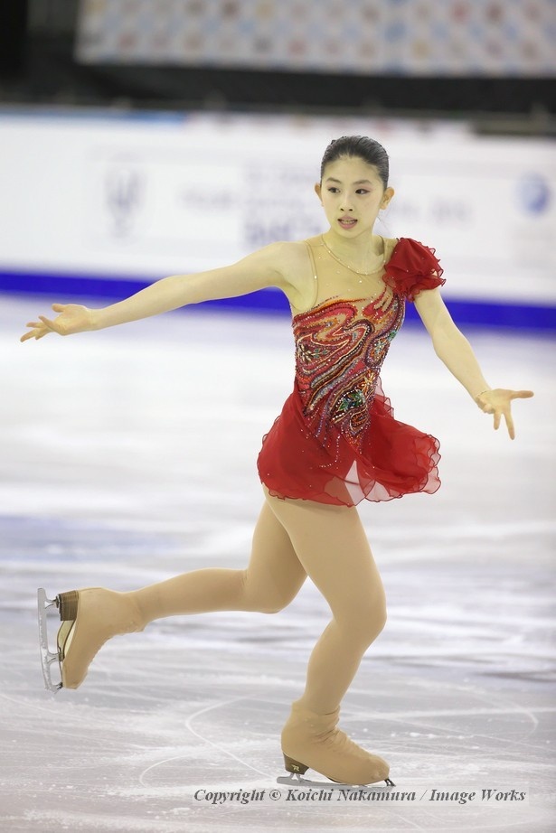 ジュニアグランプリファイナル(2014年12月)での永井優香の演技。初めての大舞台に立ち、大きな自信を得た様子。残念ながら今回は欠場することに