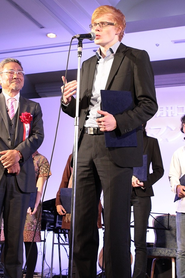 世界マンガオーディションで1位に輝いたヴィンセント・ランゲさん(ドイツ)