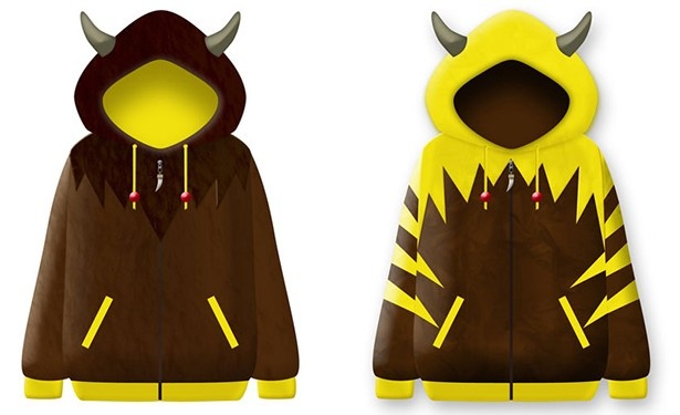 「MH リバーシブルウインドブレーカー ラージャン」(税別1万5000円)。リバーシブルで、通常時と怒った時のラージャンを表現