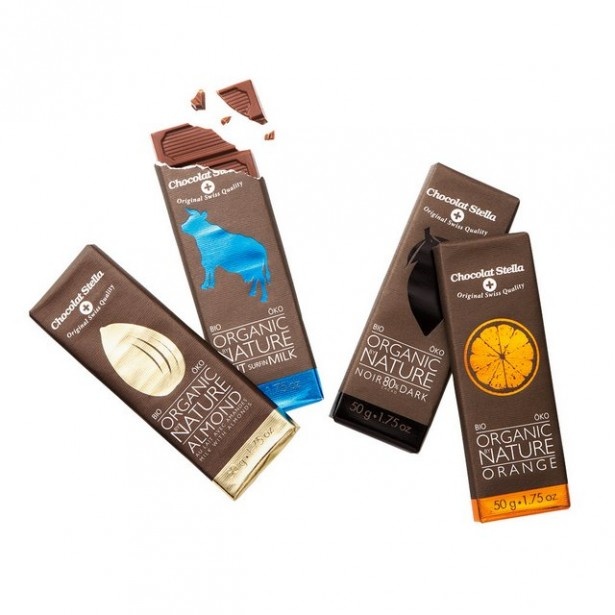 スイスのステラ ベルンライン社「オーガニックチョコレート」(4860円)は、ミルクやダークオレンジなど、4種のチョコレートバーが3本ずつ届く ※申し込み期限：2月4日(水)　