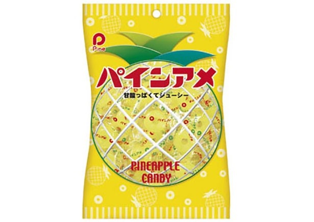 おなじみの「パインアメ」(希望小売価格・税抜150円)は60年以上受け継がれている伝統の味
