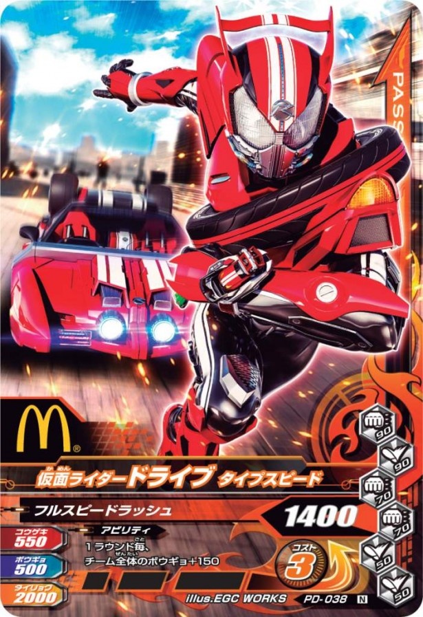 仮面ライダードライブ タイプスピードのカード