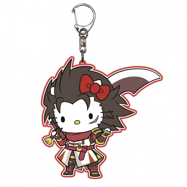 ハローキティ×島左近の「戦国無双4×HELLO KITTYアクリルキーホルダー」(税抜700円)