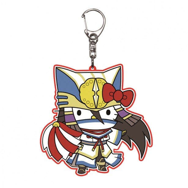 「戦国無双4×HELLO KITTYアクリルキーホルダー」(税抜700円)は全11種類。写真はハローキティ×大谷吉継のキーホルダー