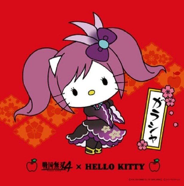ハローキティ×ガラシャの「戦国無双4×HELLO KITTYクリーナークロス　桜」(税抜600円)