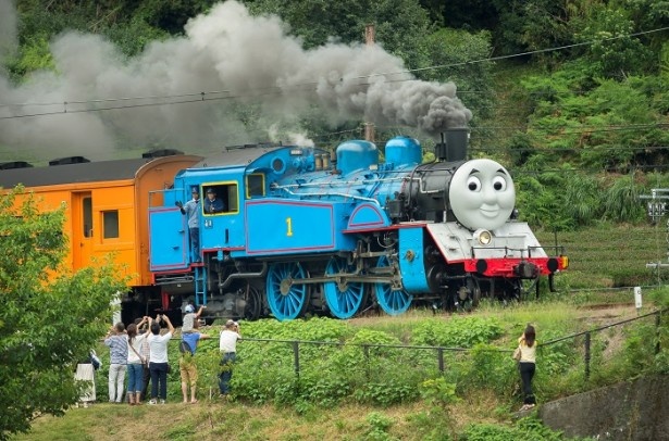 のどかな風景の中をトーマスが悠々と走る姿は必見だ(2014年撮影)
