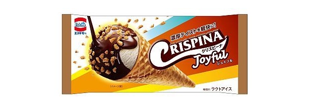 3月発売「クリスピーナ Joyful」はサクサクコーンとアイスが濃厚な食べ応え(105円)