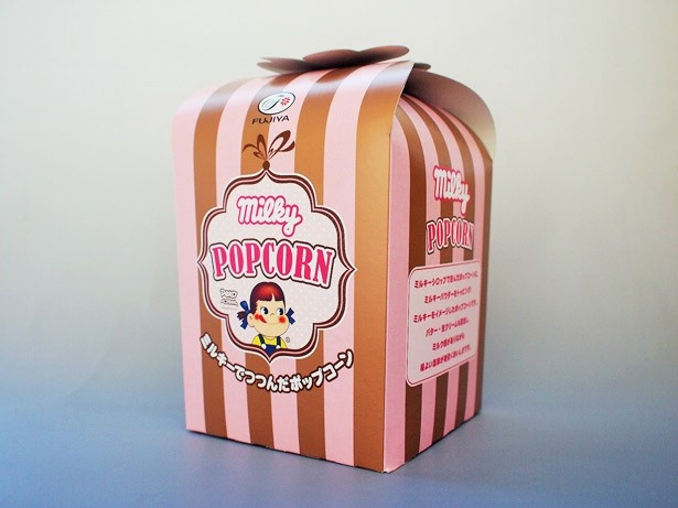 「ミルキー」の味わいを再現した「ミルキーポップコーン」(1058円)が登場！キュートなボックスはギフトにもぴったり