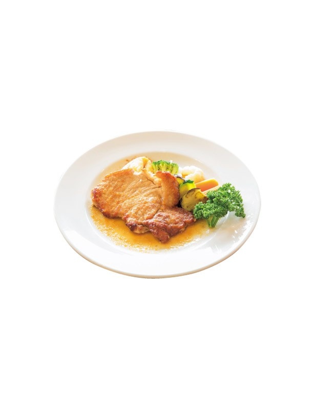 大涌谷 駅食堂の「『特製ソース』ポークソテー」(1300円)。箱根山麓豚を使用した、ボリューム満点の一品だ