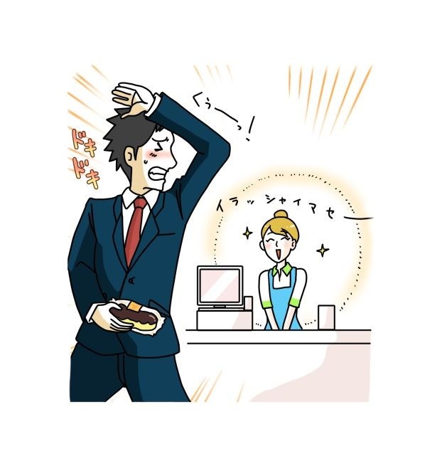 コンビニスイーツ購入時は女性店員の目が気になる男性も多いようだ