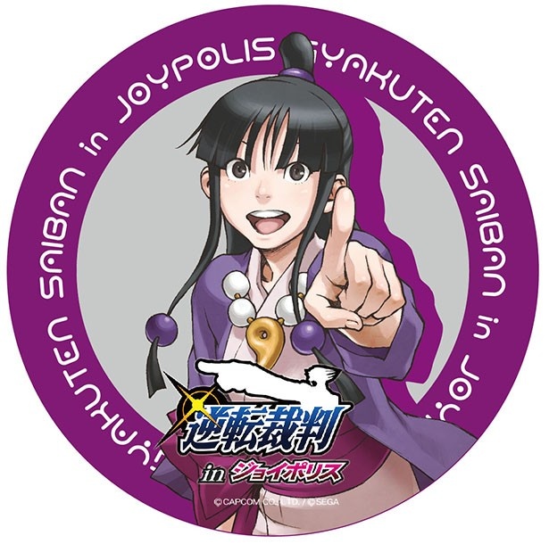 コラボフードを注文すると、もれなくキャラクターのクリアコースターがもらえる！“みそラーメン風パスタ”を注文すると、綾里真宵のコースターが