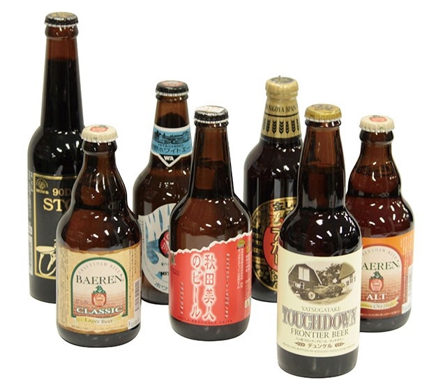 「ご当地ビール」(600円～850円)は、日本全国のビール約20種類が登場する