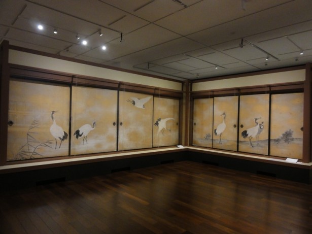 円山応挙「稚松丹頂図(ちしょうたんちょうず)・芦丹頂図(あしたんちょうず)」