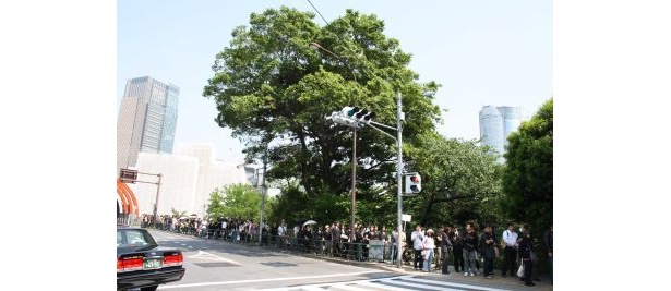 長く長くのびる列は、六本木まで続いた
