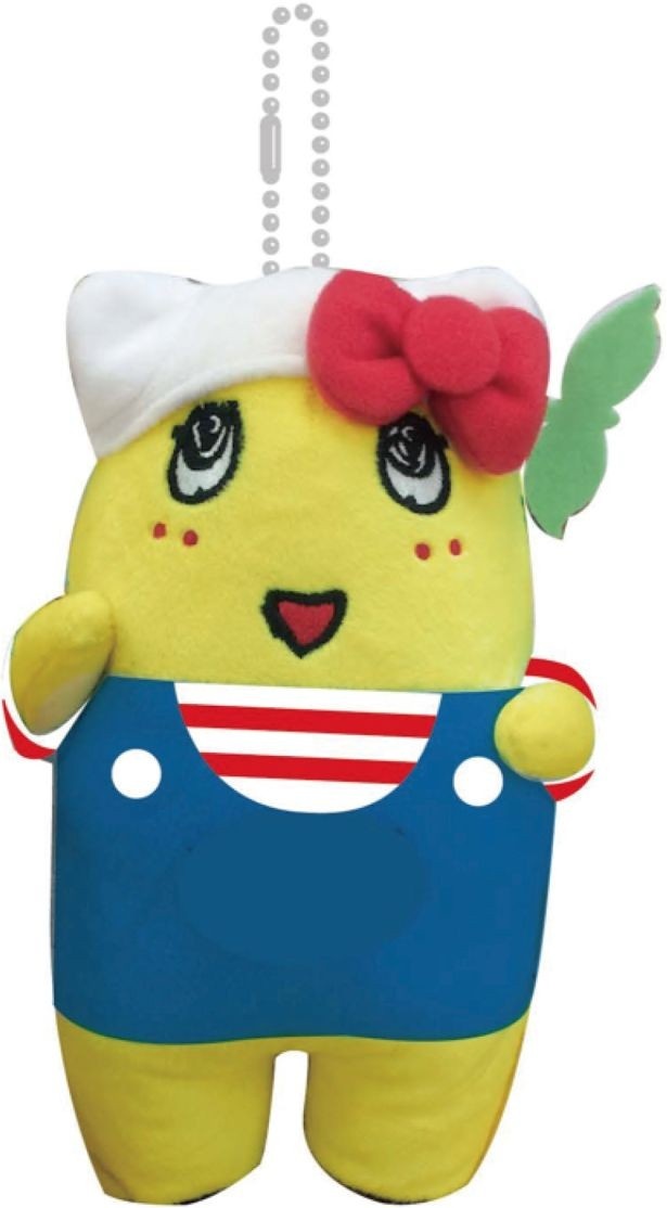 ハローキティの衣装を着たふなっしーの「ぬいぐるみマスコット」(税抜1200円)