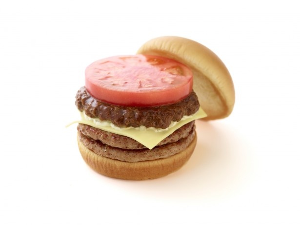 ｢ダブルカレーモスチーズバーガー｣(540円)。｢カレーモスバーガー｣のパティを2枚にして、スライスチーズをプラス