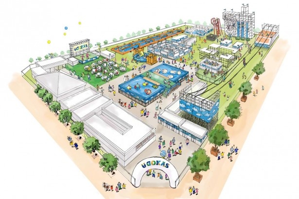 【写真を見る】｢UGOKAS｣の外観イメージ。東京都江東区豊洲の特設会場に、7月18日(土)から8月31日(月)まで開催