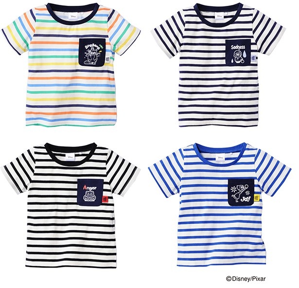 胸ポケットに「インサイド・ヘッド」の登場キャラクターをプリントしたキッズ Tシャツ（税抜1500円）