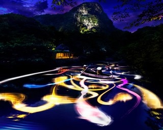 世界初の湖面アート！チームラボが御船山楽園を彩る