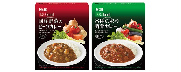 カロリーは100ｋｃａｌジャスト！「100kcal国産野菜のビーフカレー」 「100kcal 8種の彩り野菜カレー」も話題（各250円/税別）