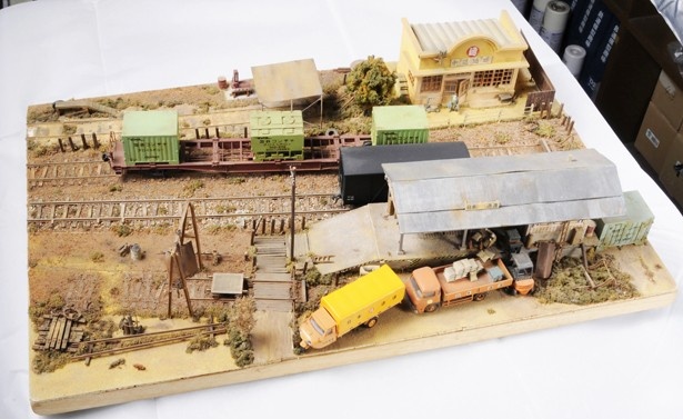 1950年～70年代の旧国鉄の貨物駅を再現した模型(非売品)