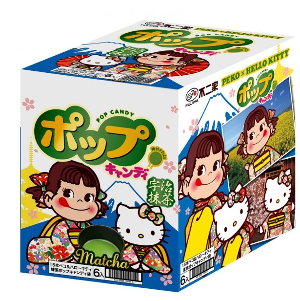 ｢ペコ＆ハローキティ抹茶ポップキャンディ袋｣6袋入り化粧箱(1296円) ※デザインはイメージ