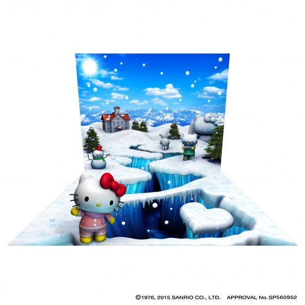 ハローキティと一緒に、北海道の壮大な雪景色のなかで写真を撮ろう！(写真はイメージ)