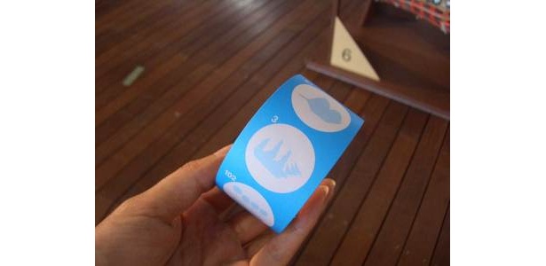 スタンプカードはこんな感じ。6個押します。アラサーのわたしにも笑顔でくれました