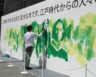 京橋でローラーペイントライブを生観賞