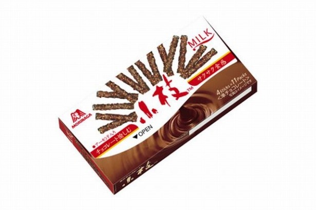 【写真を見る】アーモンドの香ばしさが広がる！サクサク食感がクセになる「小枝＜ミルク＞」
