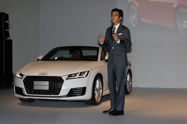 プレゼンテーションを行うアウディジャパン大喜多代表取締役社長