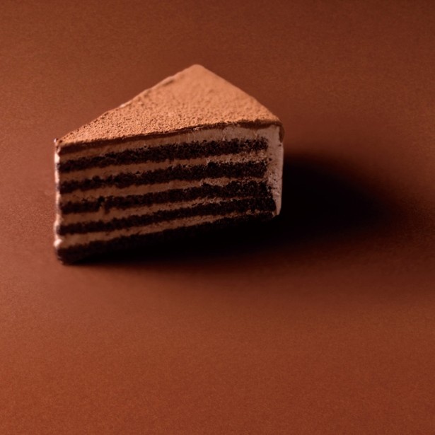 ベルギー産チョコレートを90％以上使用した、濃厚なチョコレートケーキ「サンク・ショコラ」(380円)
