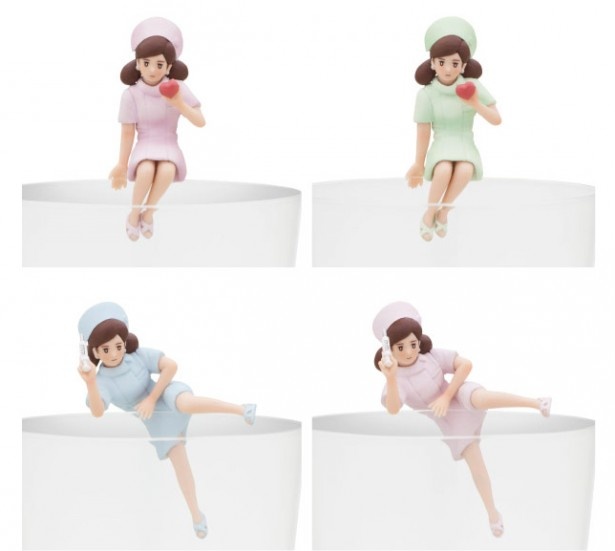 オフィシャルショップ限定商品「コップのフチ子 ナース」(全6種類、各300円)
