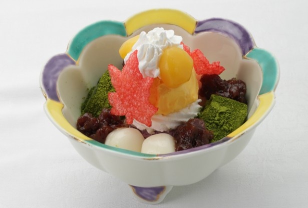 和スイーツ「秋の口福スイーツ みのり」(600円)は、カボチャに紫芋に秋の旬をたっぷり盛り込んだアイスクリームがポイント