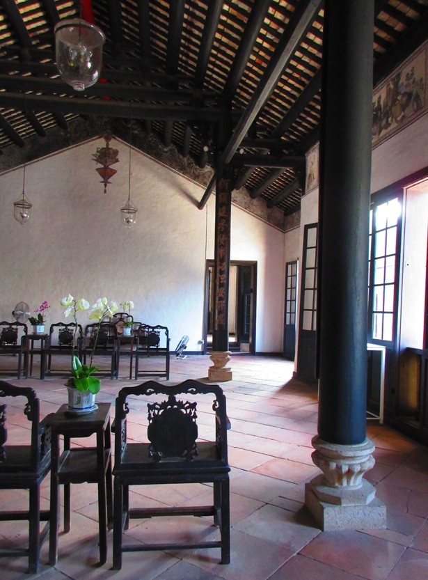 1869年に建てられた、中国近代の思想家・鄭觀應の旧邸宅「鄭家屋敷」。中国式住宅ながらも外来文化の影響が見られる(住所：No.10 Travessa da Antonio da Silva, Macau)
