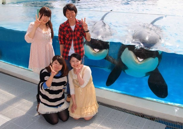 シャチと記念撮影