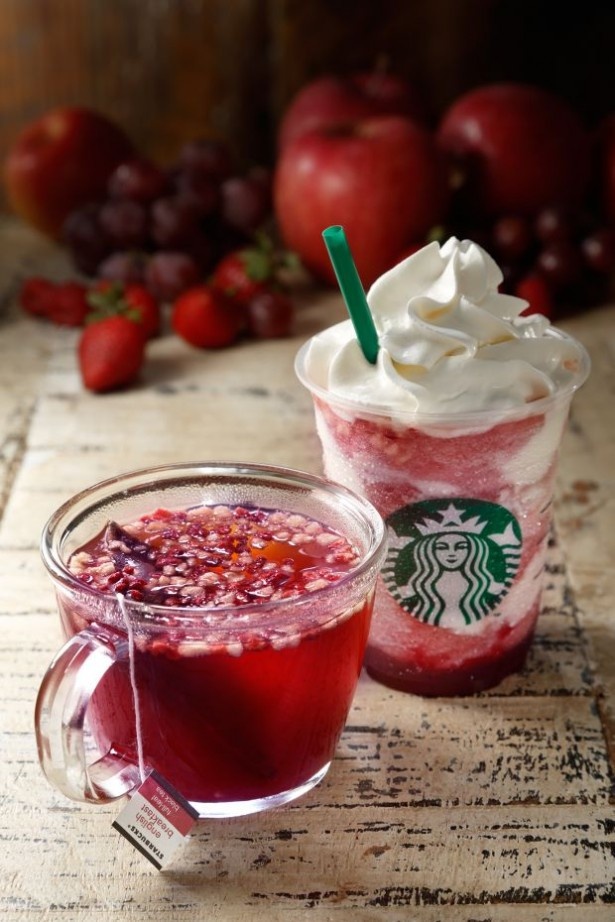 「フルーツ クラッシュ＆ティー」(Short420円～)と「フルーツクラッシュ＆クリーム フラペチーノ」(Tall550円)が新発売