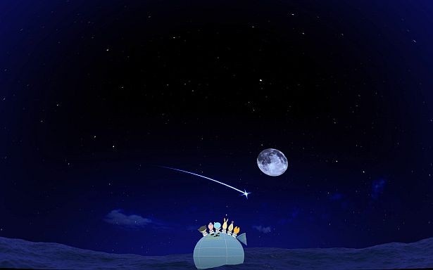 プラネタリウムを体験した内藤大助は、「すごくきれいでした」と感想を述べた