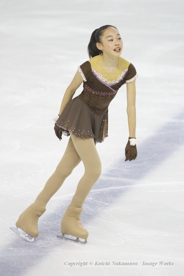 フリー演技を終え、ほっとした表情の松原星。全日本ジュニアでの活躍を期待したい
